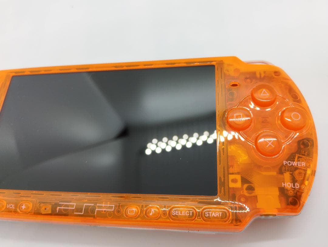PSP 3000 すぐ遊べるセット【美品・カスタム】スケルトン オレンジ