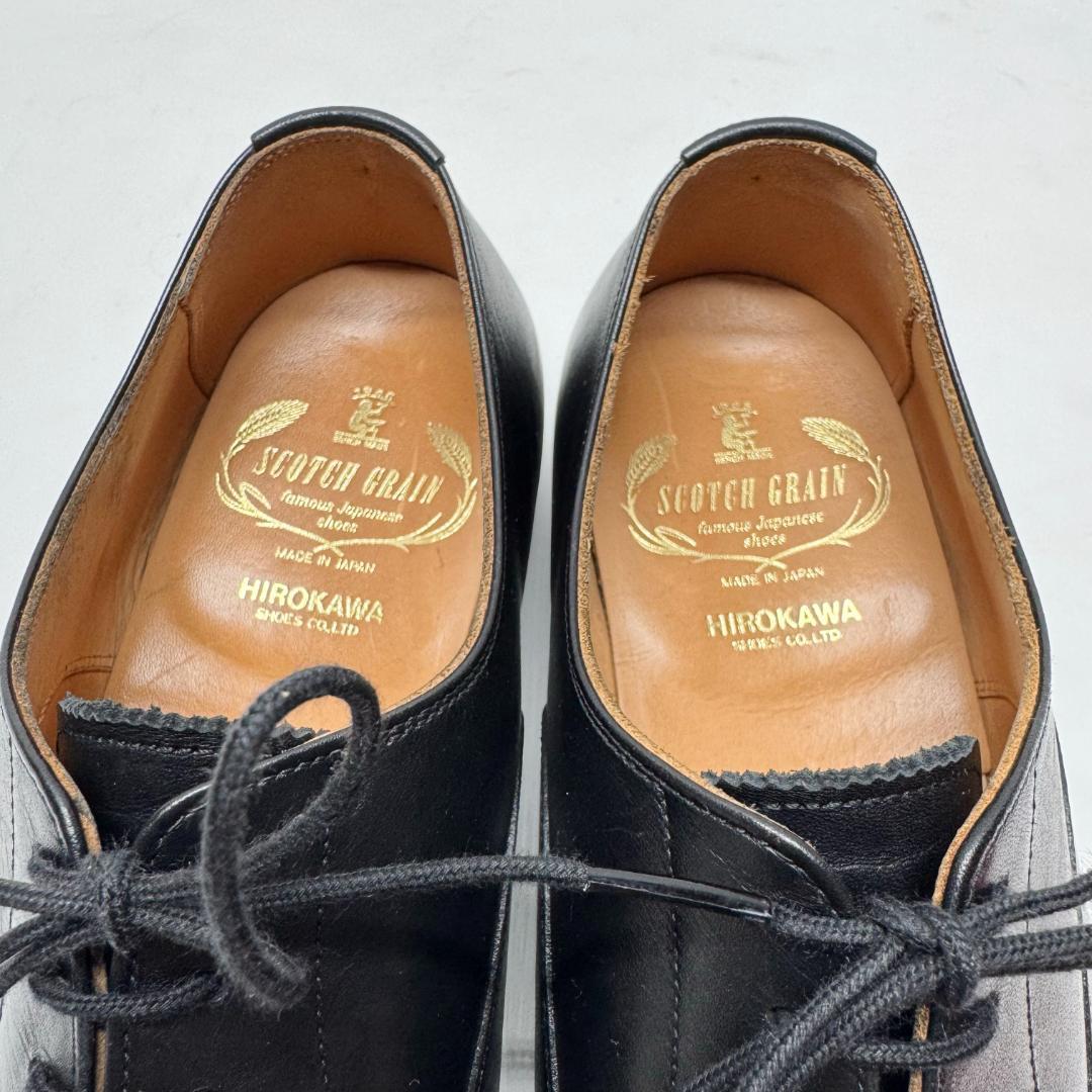 美品 スコッチグレイン 24.5cm 3526 ストレートチップ 黒