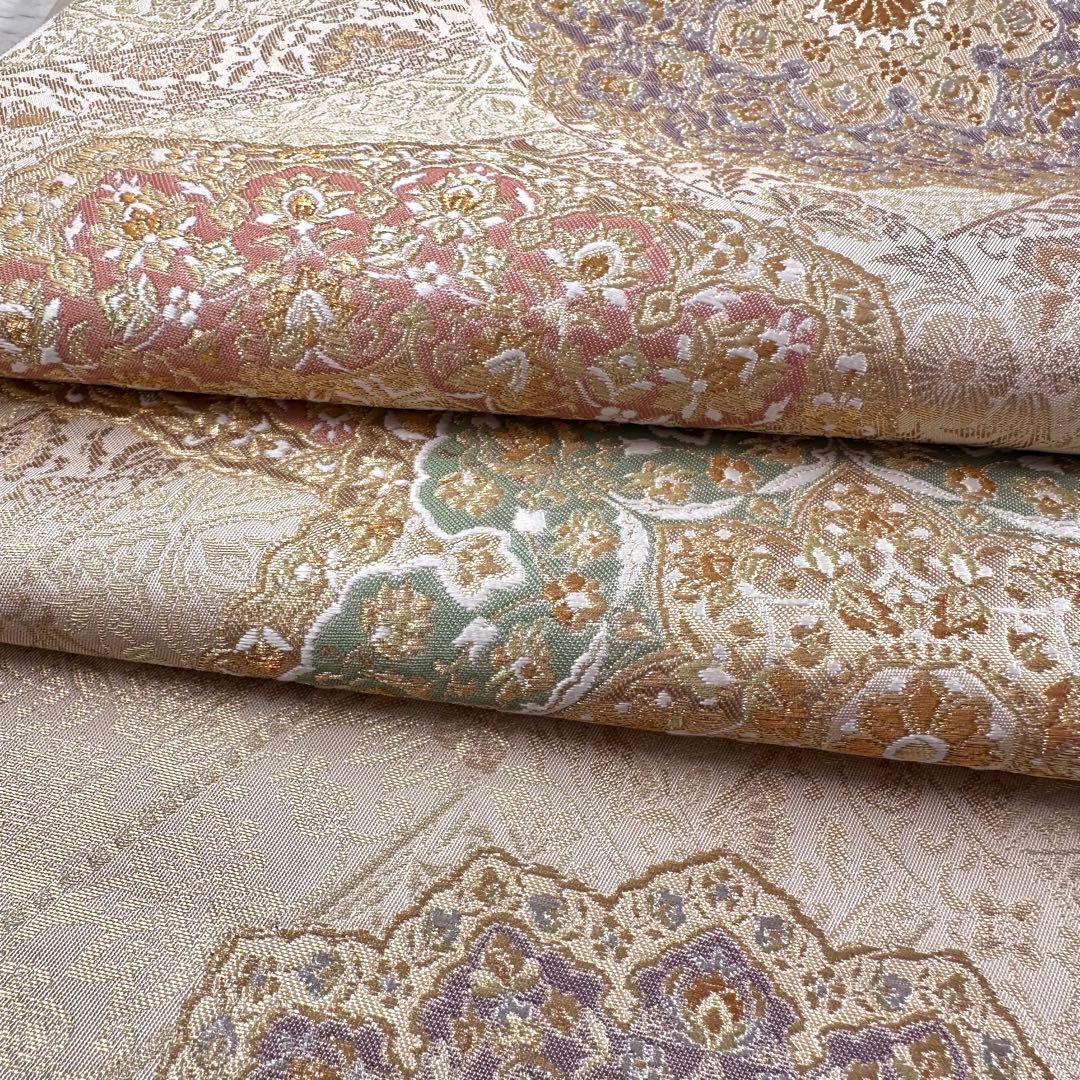 川島織物 淡い配色が上品な西陣織袋帯 金糸正倉院華文様 - メルカリ