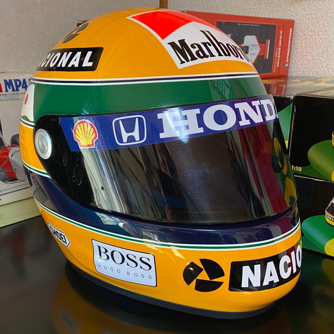 アイルトンセナレプリカヘルメットSHOEIショウエイX-FOUR-L A.セナ