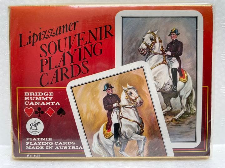 PIATNIK製 トランプ リピッツァナー(軽種馬) Lipizzaner I MONZA JAPAN（モンツァジャパン） 4本セット MONZA モンツァ JP-STYLE