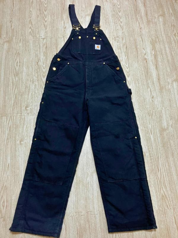 Carhartt R03 Black 34×30　カーハート　オーバーオール Carhartt（カーハート） オーバーオール メンズ 大きいサイズ 作業着