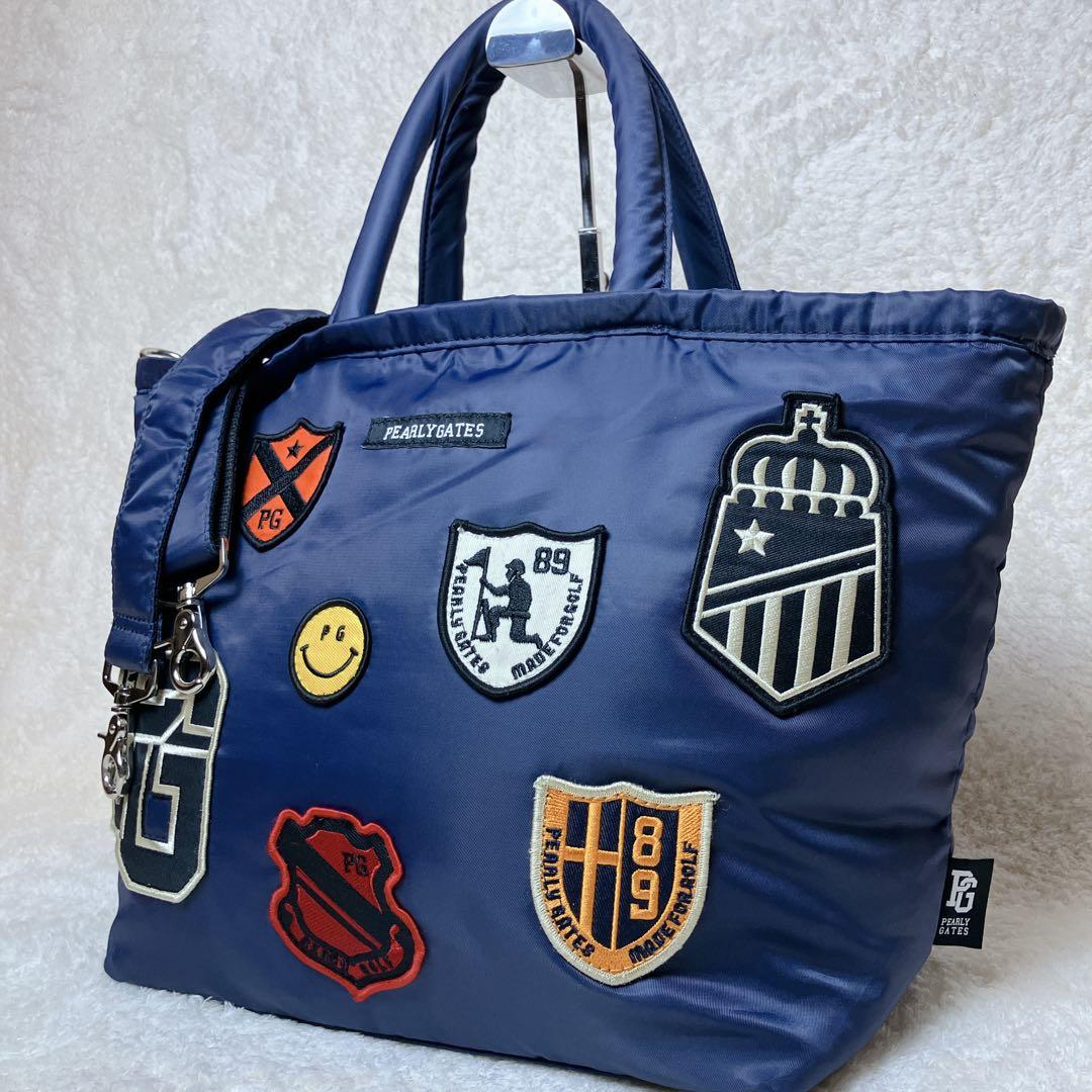 【極美品】パーリーゲイツ 2way ロッカーバッグ ワッペン ゴルフ ネイビー 楽天市場】【NEW】PEARLY GATES パーリーゲイツ≪PG is PG≫ Big SMILY