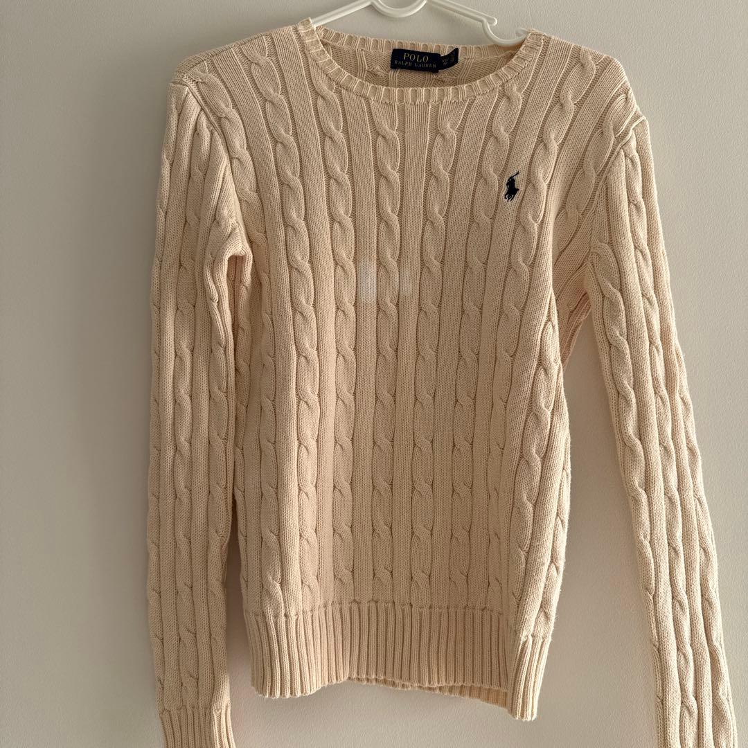 Polo Ralph Lauren ケーブルニットセーター アイボリー - メルカリ