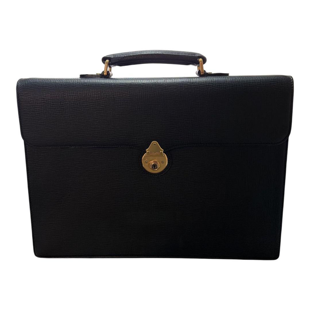 BURBERRY ビジネスバッグ ヴィンテージ ブラック ゴールド金具 - メルカリ