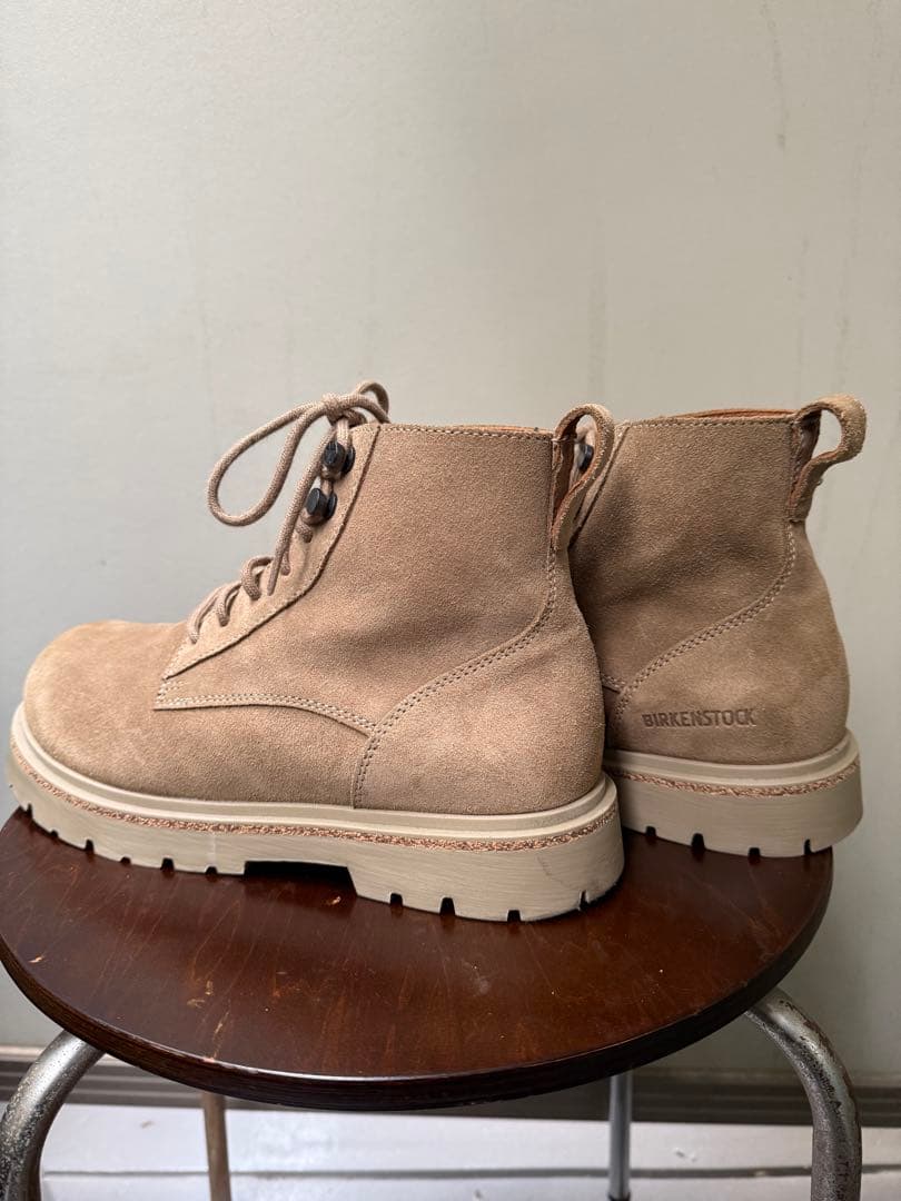 【26.0cm】ビルケンシュトック　スウェード　ブーツ　ベージュ