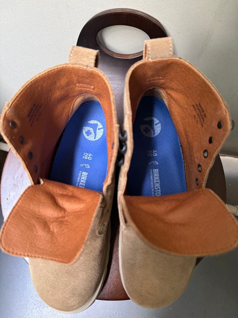 【26.0cm】ビルケンシュトック　スウェード　ブーツ　ベージュ