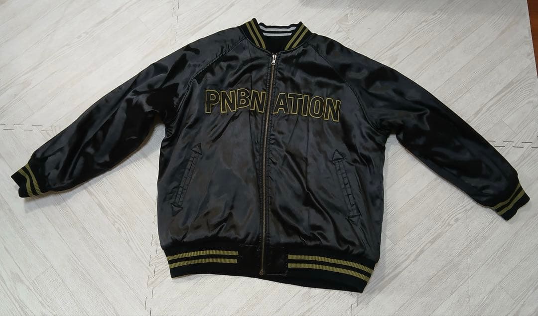 P*0様 PNB NATION ビッグサイズ Y2K 90s00sスタジャン リ - メルカリ