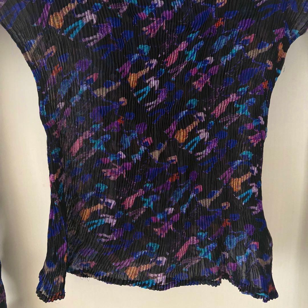 激希少】ISSEY MIYAKE プリーツプリーズ 長袖 トップス しわ加工