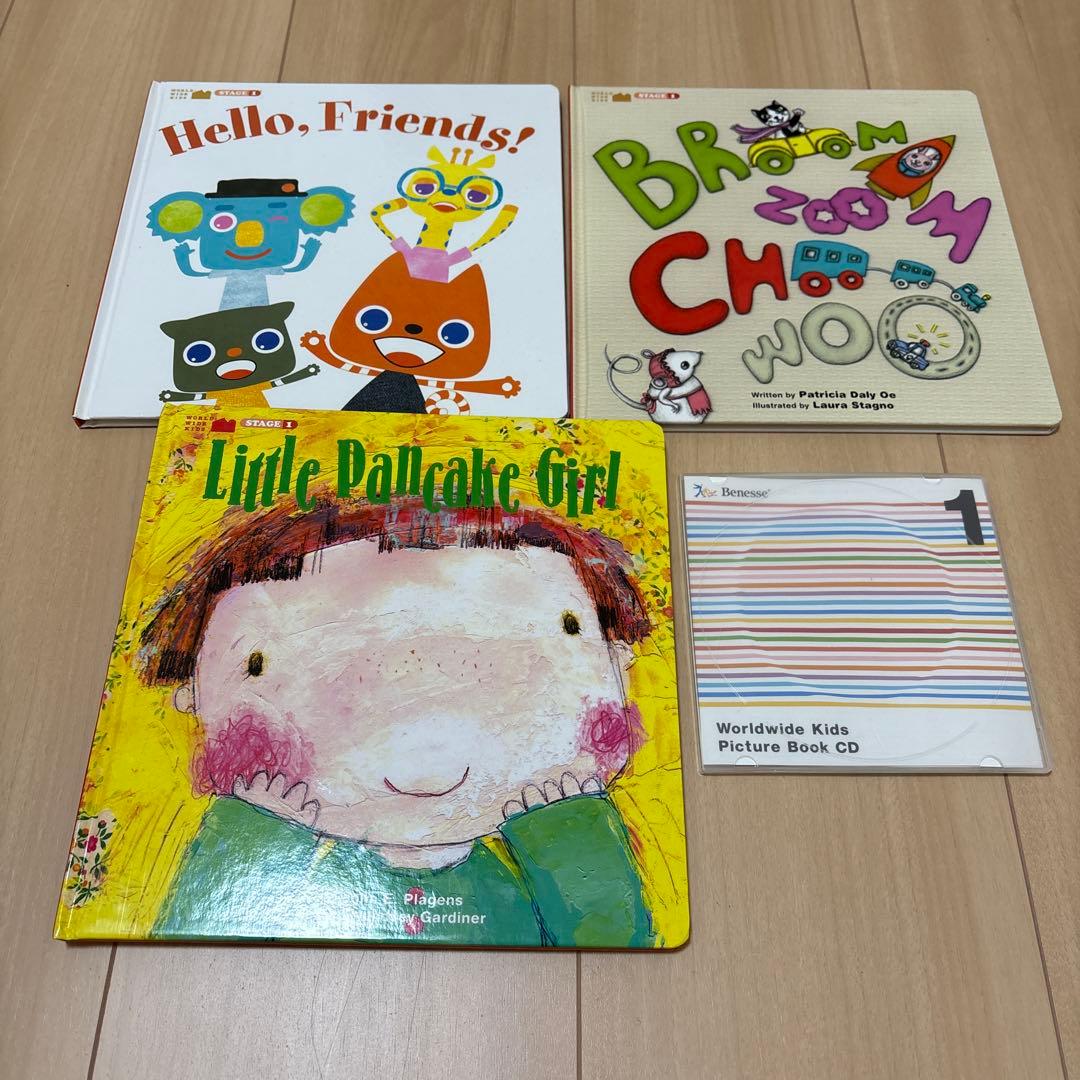 ほぼ未使用】ワールドワイドキッズ 英語絵本 22冊、読み聞かせCD6枚 wwk