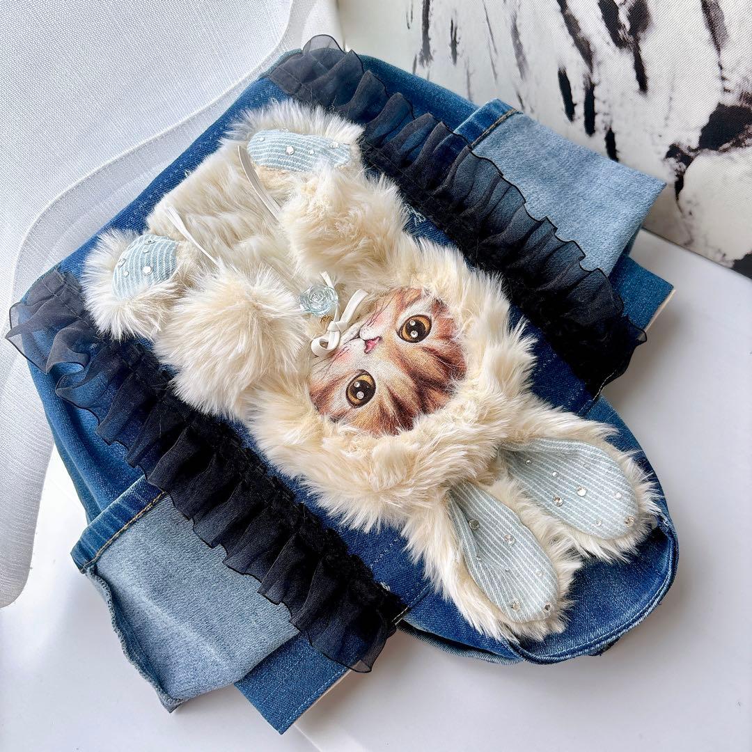 t*い様 コヤンイサムチョン トートバッグ マロン デニム