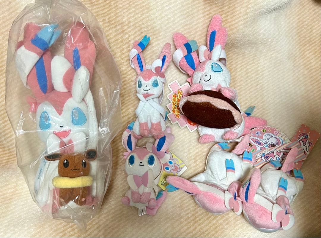 タグ付き】ポケモンセンター限定 ニンフィア ぬいぐるみ 6体セット