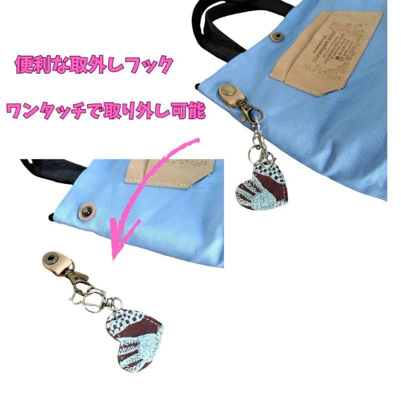 やま様】/2025tambourineタンバリンネイビー×白/牛革A4トー