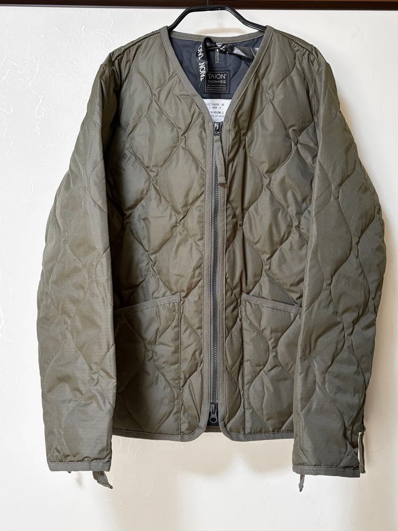 TAION / CR モッズコート（ライナー付属） ブラック(ダークオリーブ