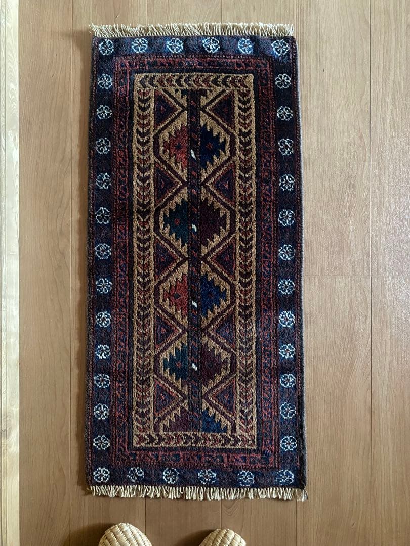 Afghan baluch rug※こちら専用ページです！ 6x7 Blue Baluch Hand-knotted Wool Rug | Afghanu.com