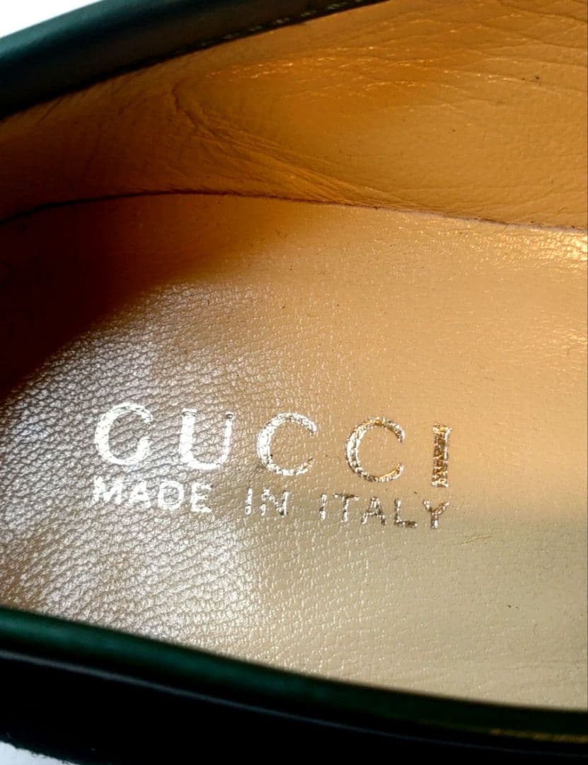 GUCCI ローファー モスグリーン モカシン スエード 23cm