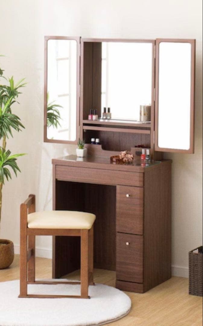 ブラウン 三面鏡 ドレッサー 楽天市場】[幅61cm] 三面鏡ドレッサー ( DR2) ニトリ 【配送員設置商品
