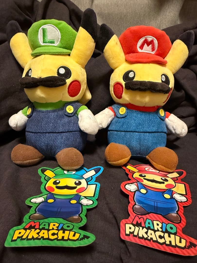 マリオピカチュウ&ルイージピカチュウぬいぐるみセット Yahoo!オークション -「マリオ ルイージ ピカチュウ」(ぬいぐるみ) の