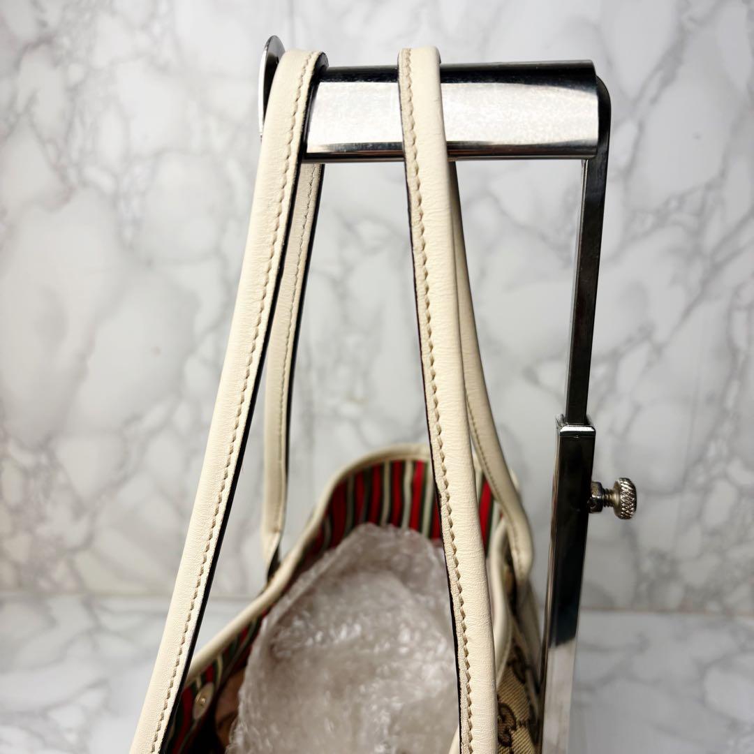 061 美品 GUCCIトートバッグ ハンドバッグ シェリーライン GG柄 x6