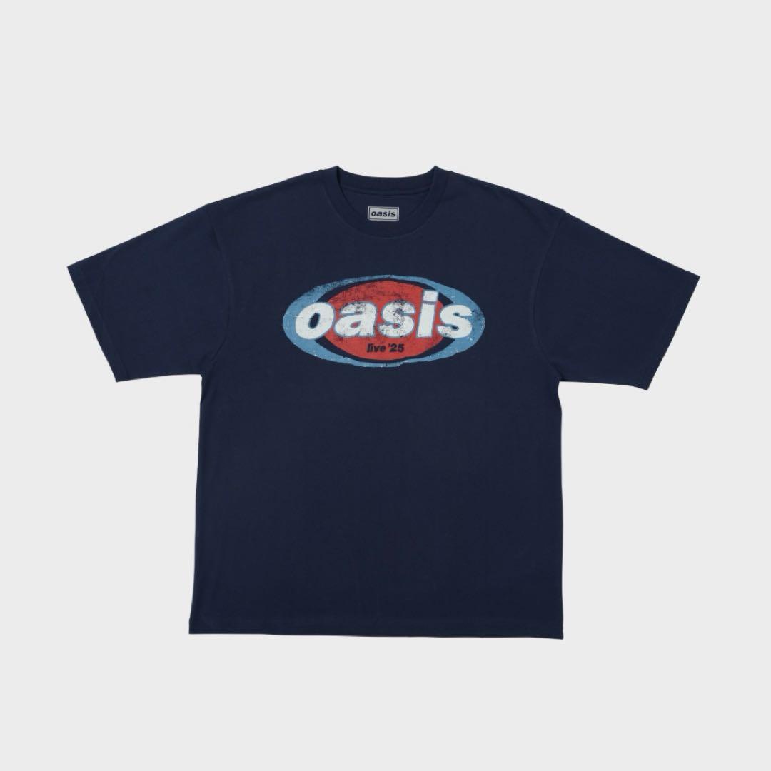 新品】 Oasis オアシス Tシャツ Logo Navy ネイビー L - メルカリ
