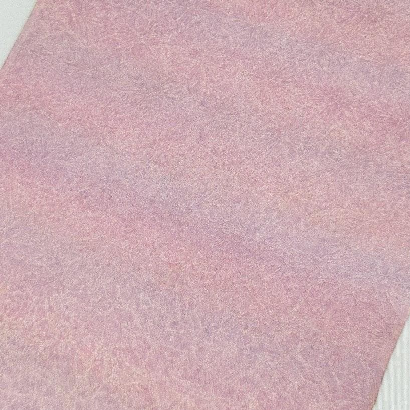 ゆりのはな 色無地着尺 絹扇 反物 八掛付き 紋ちりめん 堅牢染 正絹