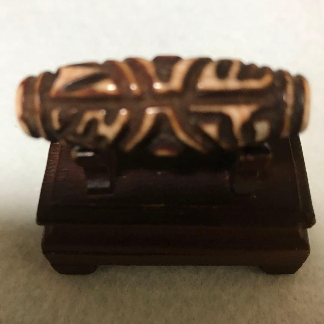 超珍品激レア‼︎ 彫刻　六字真言　二眼天珠　最強の魔除け　ふれでぃ