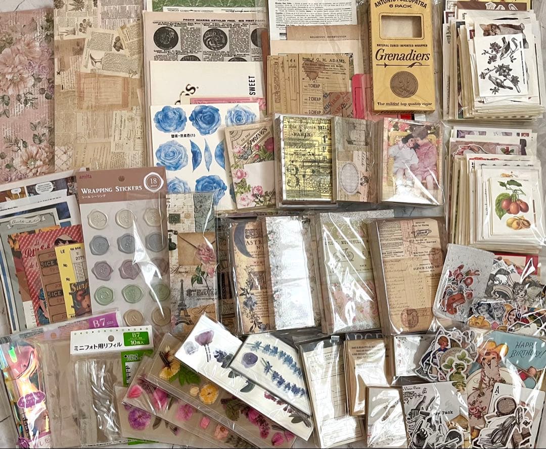 紙もの 大量 まとめ売り ステッカー メモ デザインペーパー OPPテープ