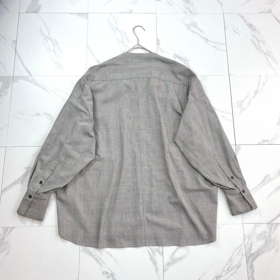 極美品✨OHGA オーバーサイズリボンボウタイブラウス チェック柄