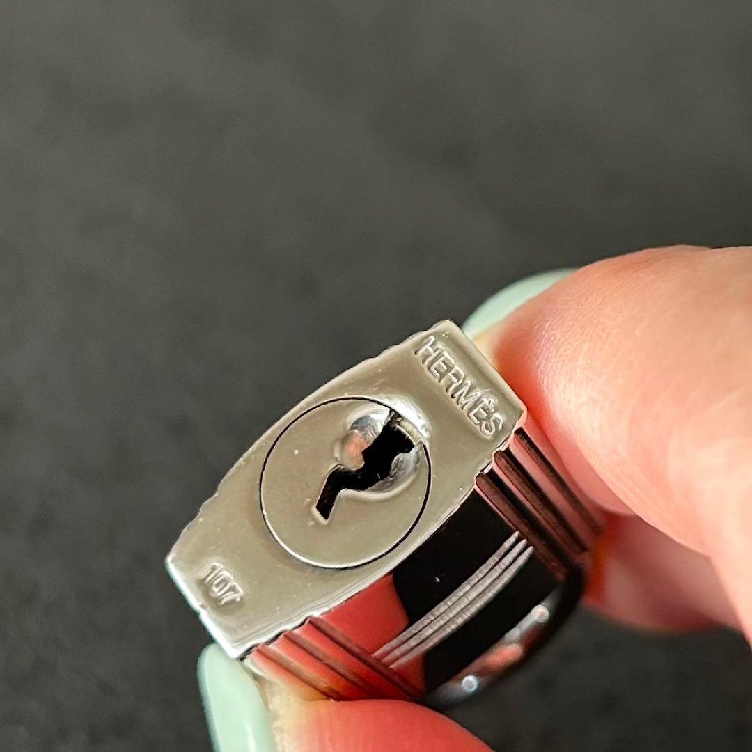 綺麗 HERMES エルメス パドロック カデナ 鍵 107 シルバー