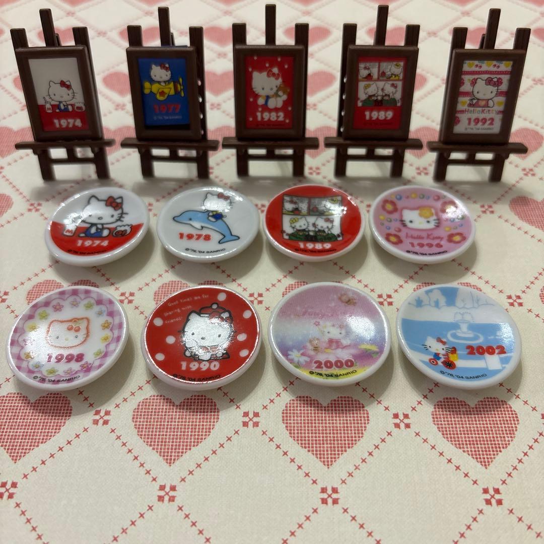 サンリオプレミアム 30周年記念 画架と絵皿 ハローキティ 平成レトロ