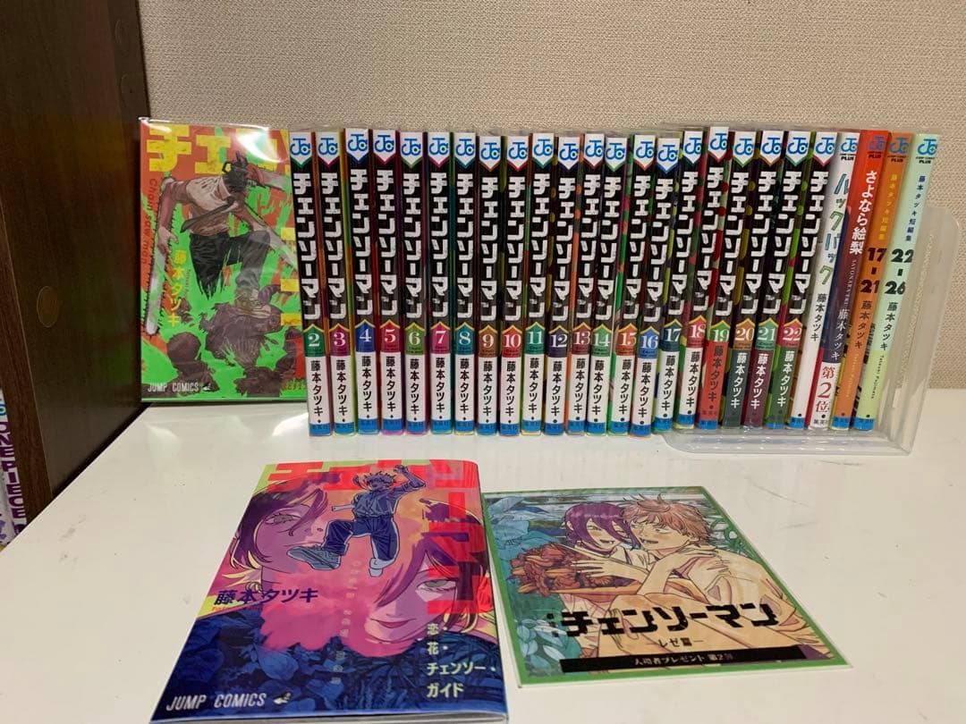 も*こ様 チェンソーマン全22巻特典付＋関連4冊 美品 チェンソーマン 22巻入荷しています！特典2種付きます！よろしく