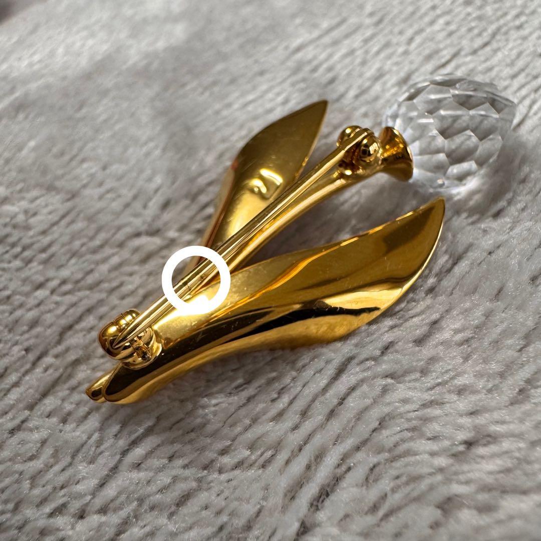 箱・証明書付】SWAROVSKI ブローチ3点セット クリスタル ゴールド