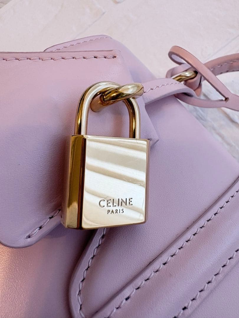 美品】CELINE セリーヌ セーズ ミニ16 パステル ピンク ショルダー
