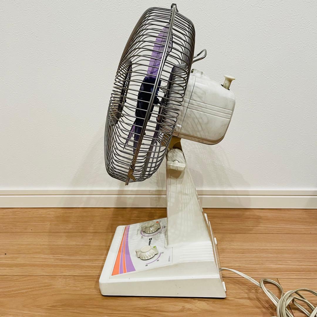 昭和レトロ ナショナル F-R252A 25cm レトロ扇風機 当時物 パープル