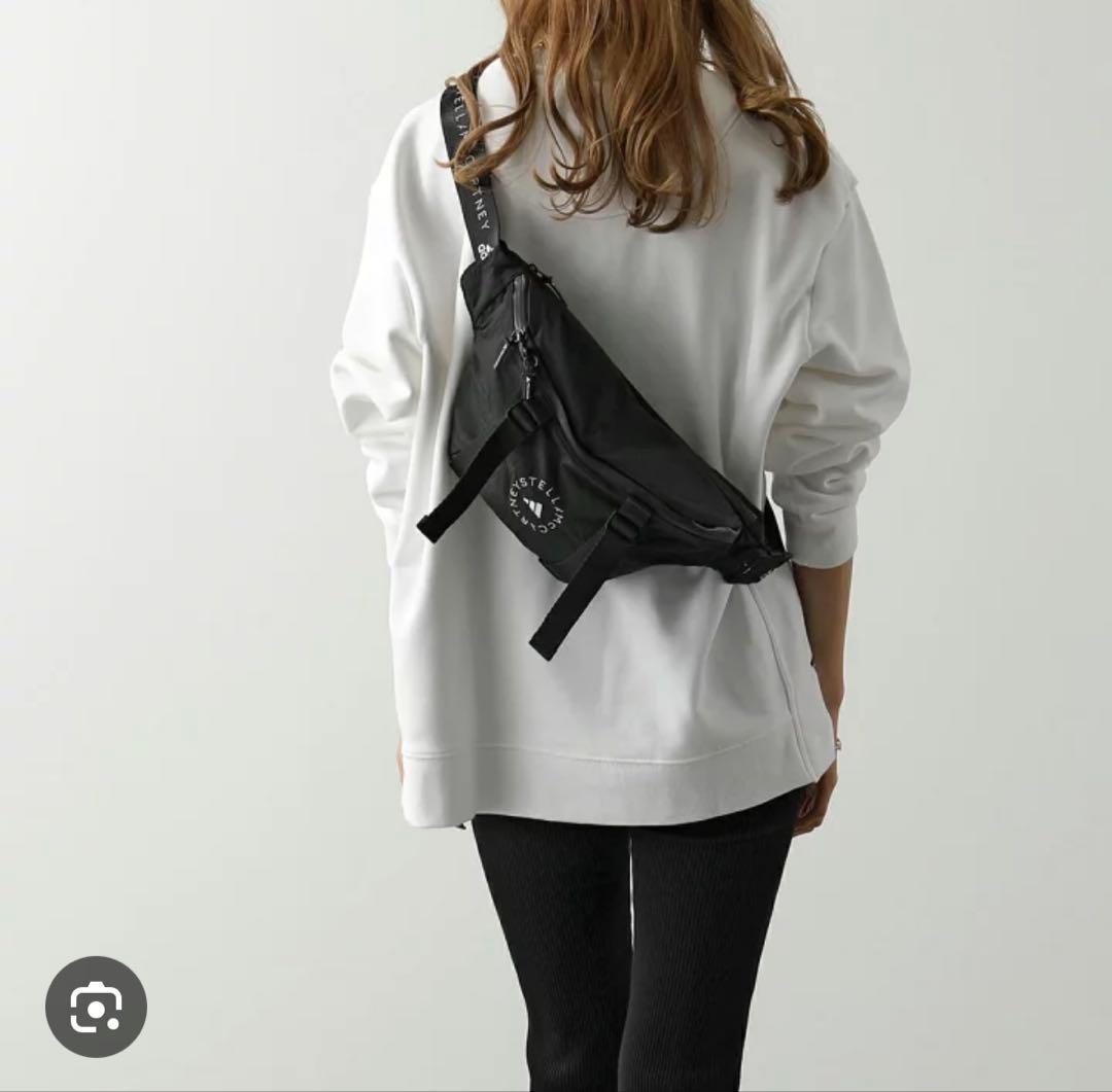 adidas by Stella McCartney ロゴ バムバッグ リュック Women Black Logo Hiking Backpack | Stella McCartney US