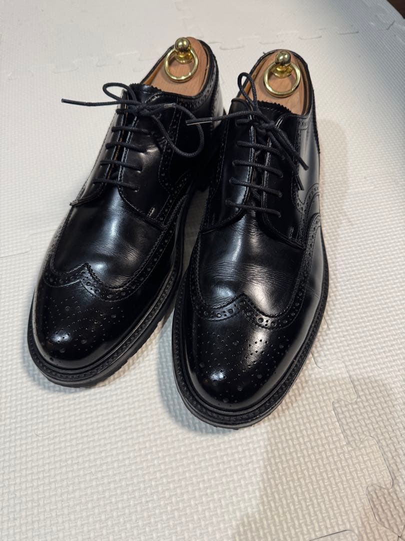 REGAL 黒 ガラスレザー ウィングチップ26.5㎝ 雪道対応ソール - メルカリ