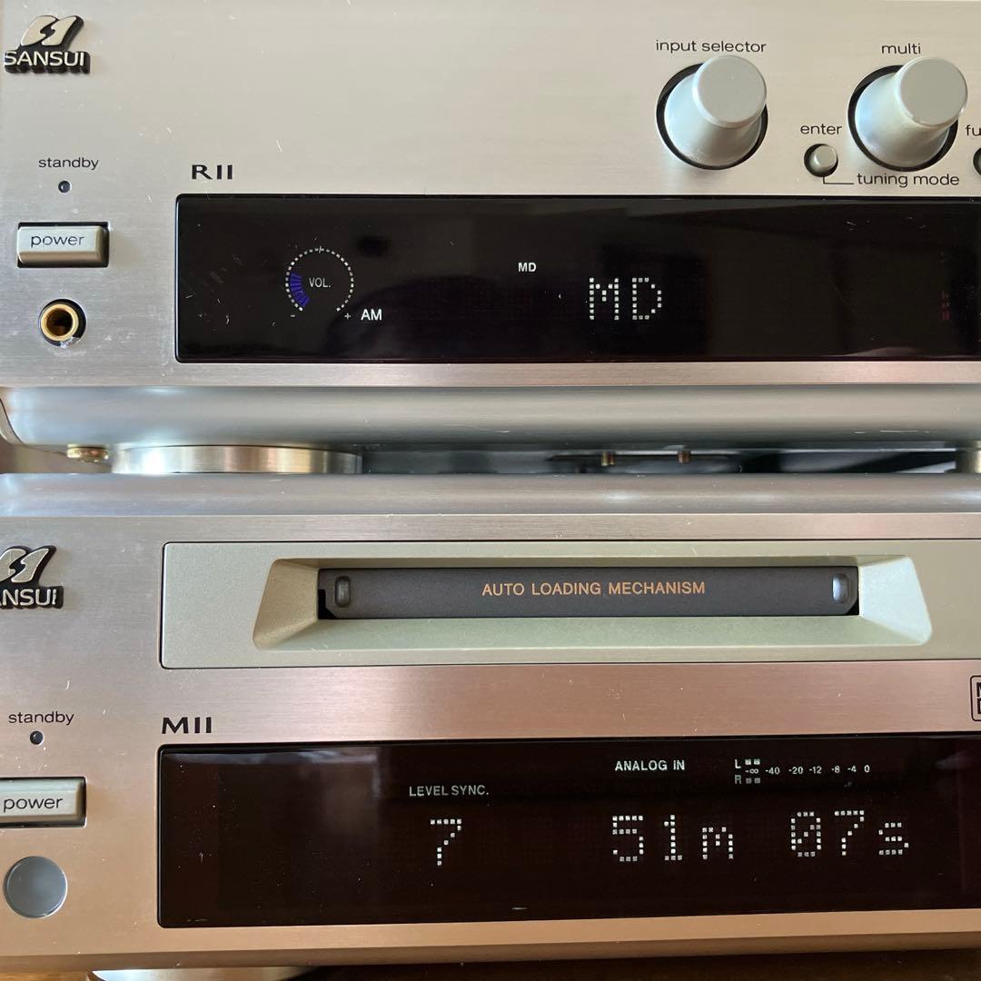 サンスイ ステレオレシーバーR11•MDレコーダーM11 - メルカリ