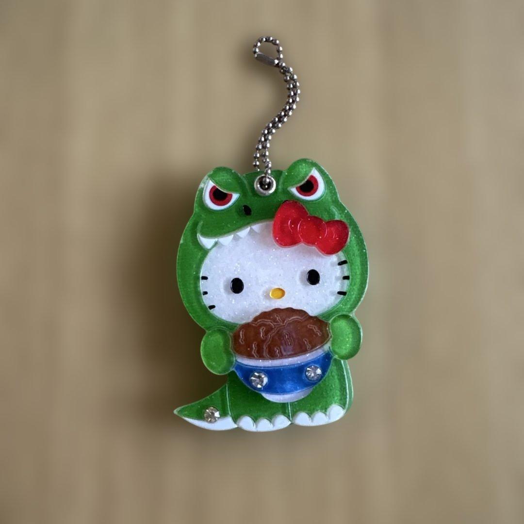 ハローキティ 恐竜 キーホルダー 福井 ソースカツ丼 ご当地キティ