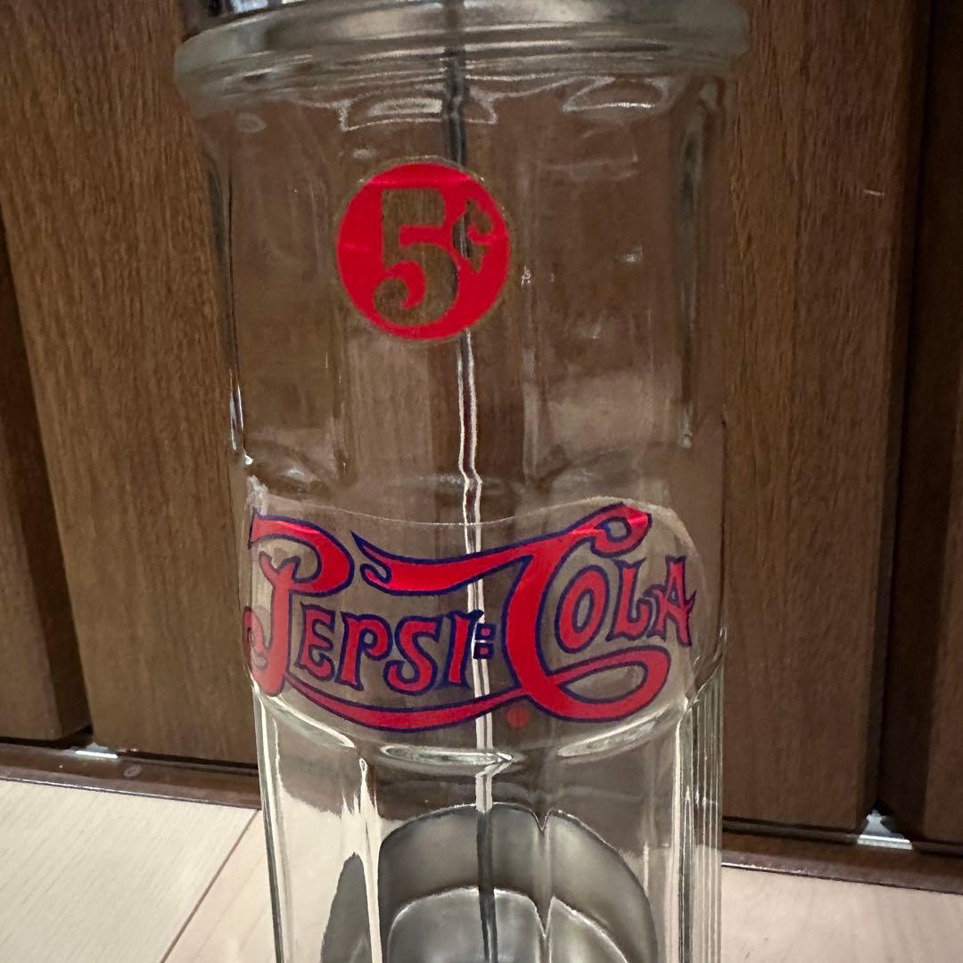 Vintage】PEPSI COLA ストロー ディスペンサー ガラスケース