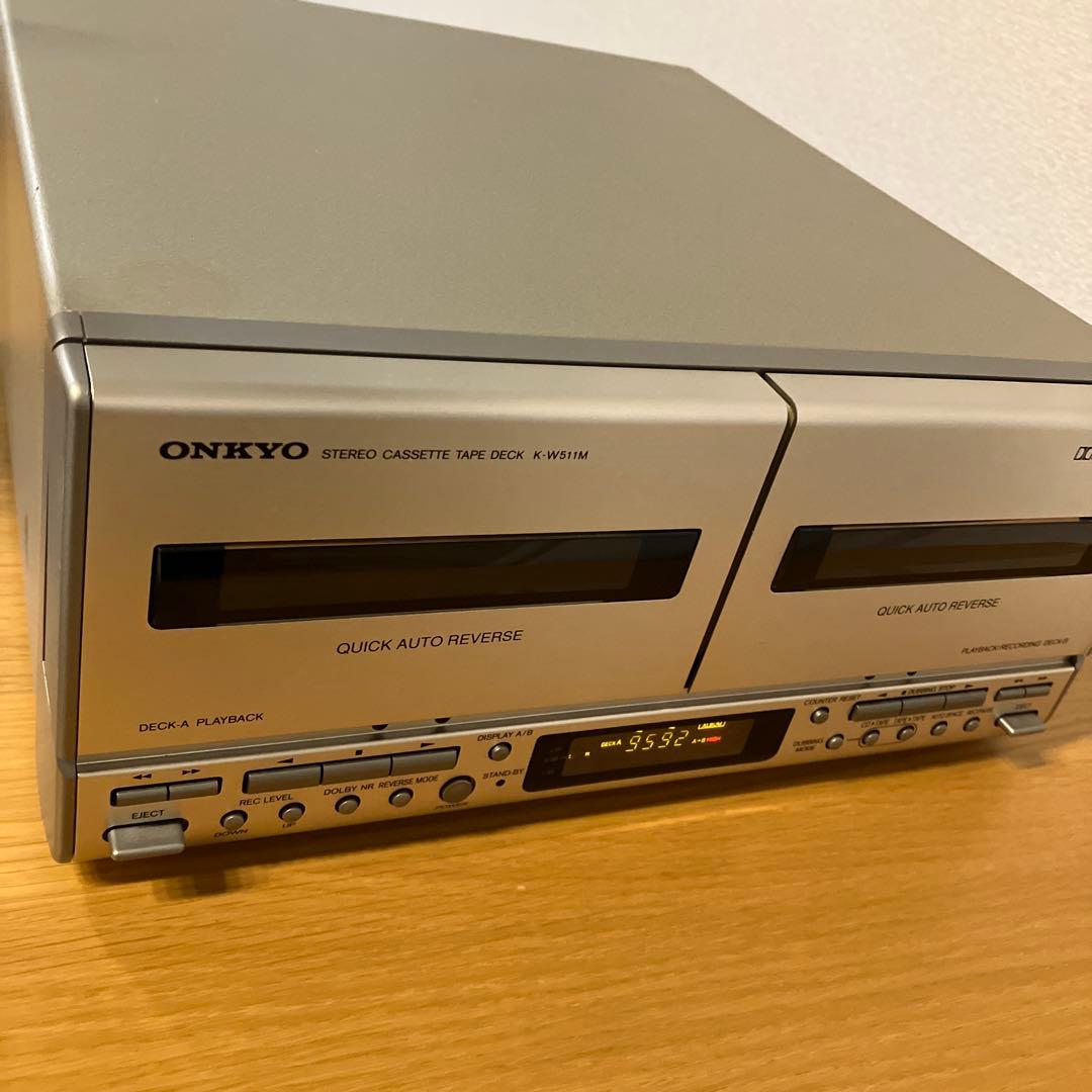 ONKYO カセットテープデッキ K-W511M動作確認済 ONKYO カセットテープデッキ K-W511M動作確認済 - メルカリ