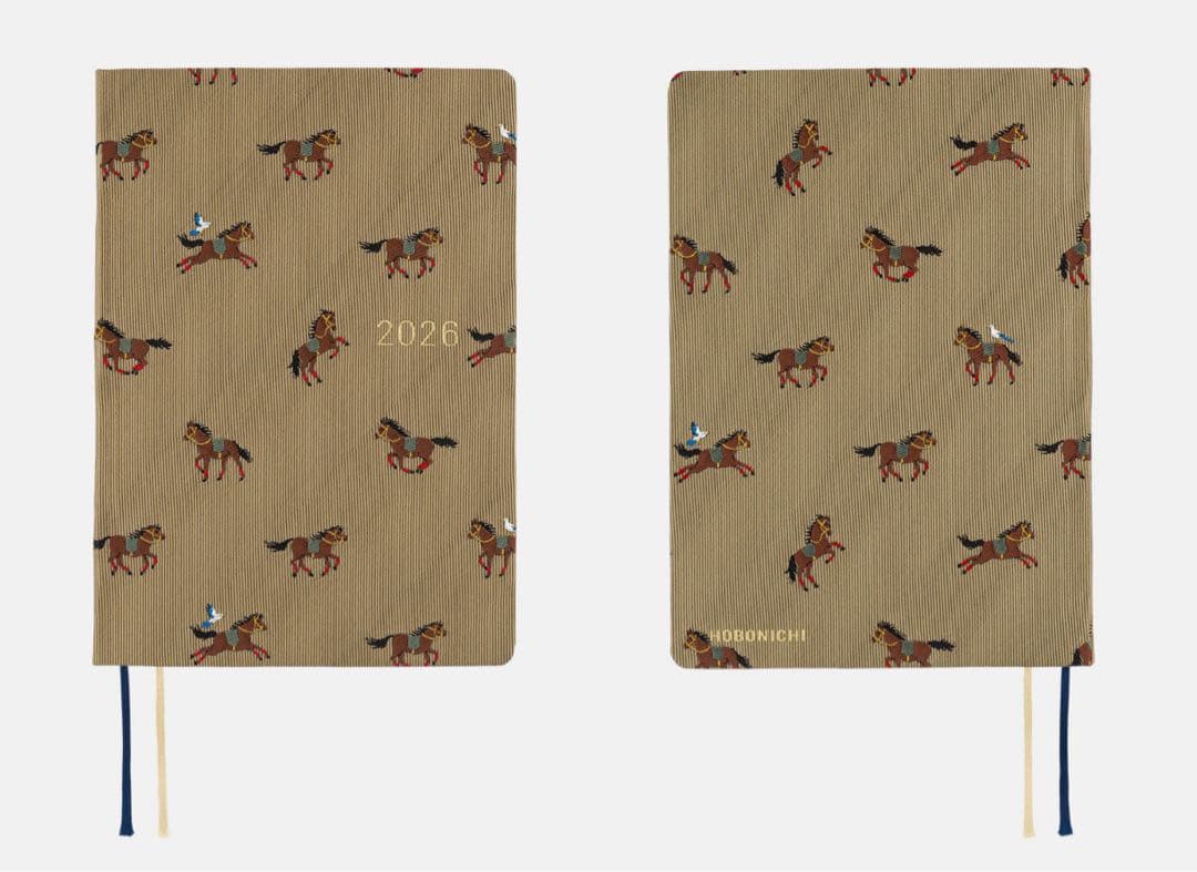 2026年1月始まり カズン ほぼ日手帳HON駆ける馬 A5サイズ日本語版