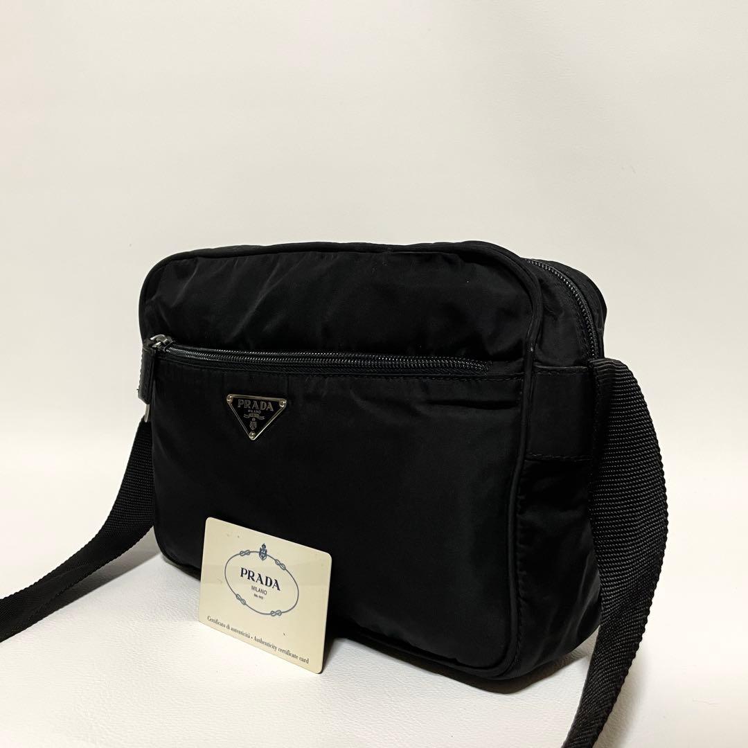 【良品】PRADA プラダ　カメラバッグ　ショルダー　ナイロン　ブラック　斜め掛 PRADA（プラダ） 中古 斜め掛け ショルダーバッグ レディース ブランド