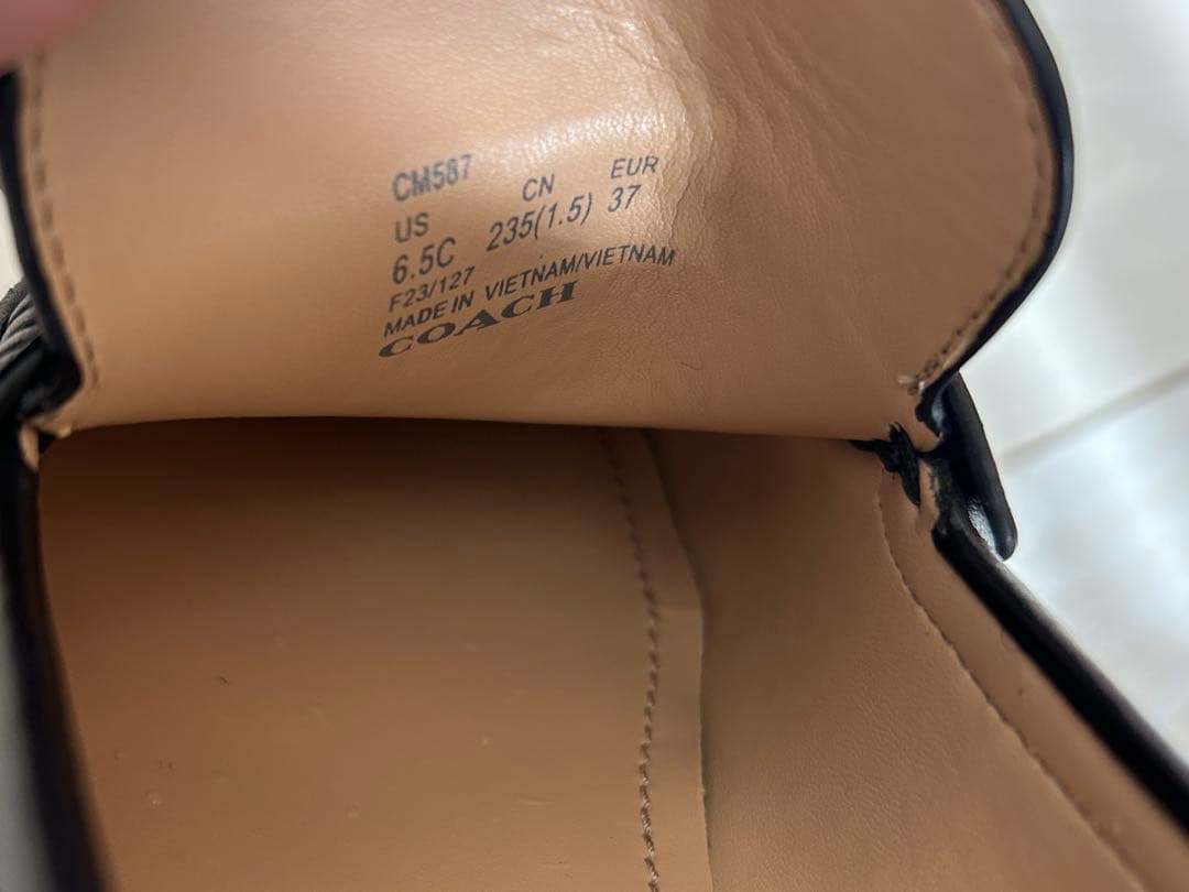 COACH ルーシー レザー ローファー 23.5cm