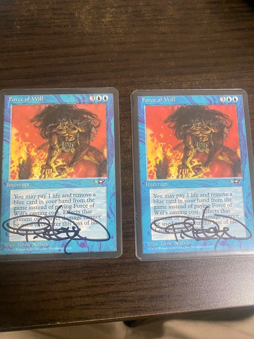 mtg 意志の力 Force of Will サイン入りカード2枚セット - メルカリ