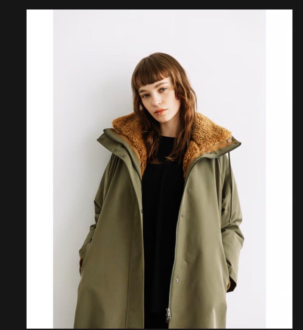 【撥水】エコファーライナー付きコート　WCJ 若槻千夏　モッズコート　完売品 撥水】エコファーライナー付きコート WCJ 若槻千夏 モッズコート 完売