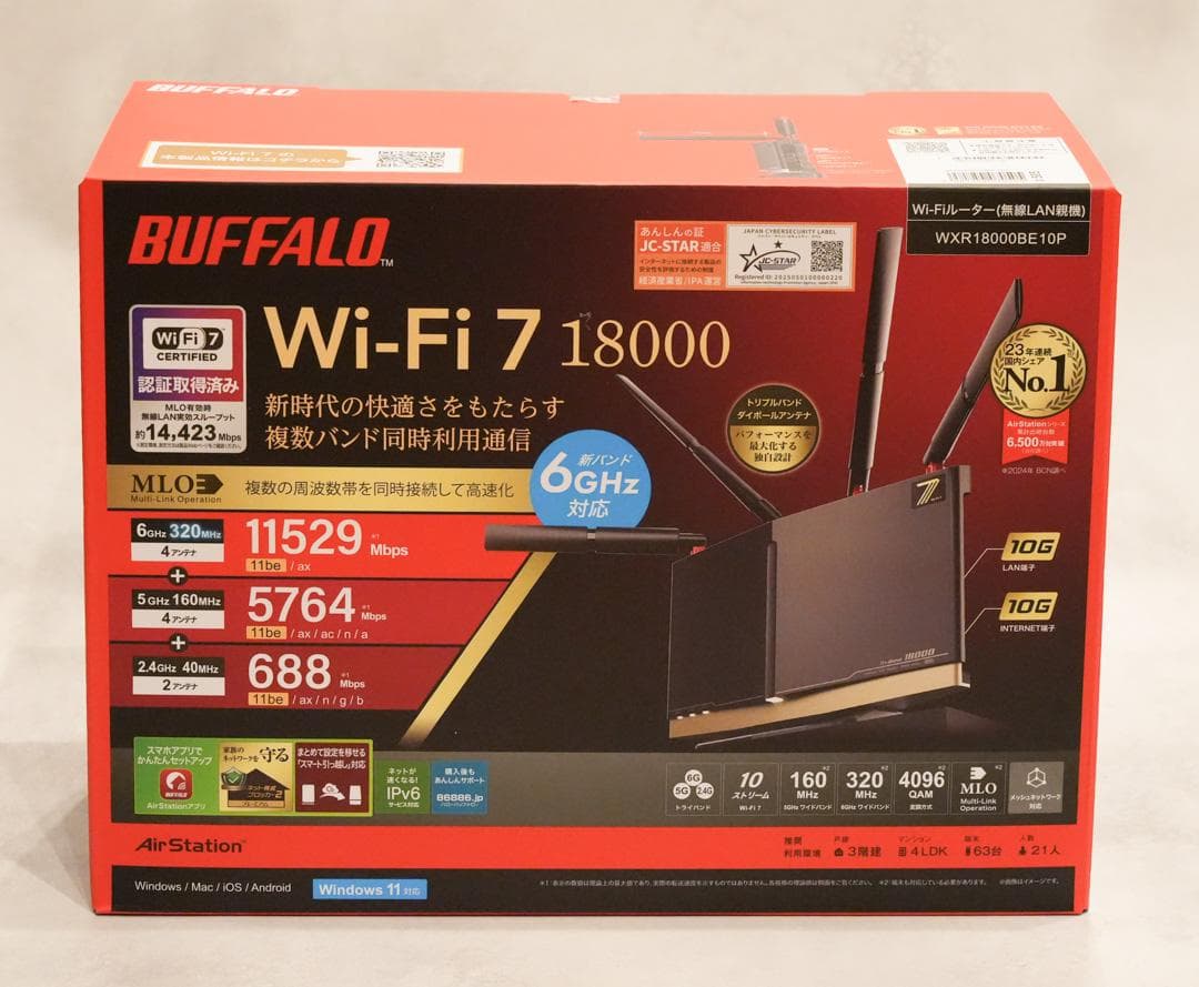 【新品】BUFFALO Wi-Fi 7 ルーター WXR18000BE10P yk89948-a2410.jpg