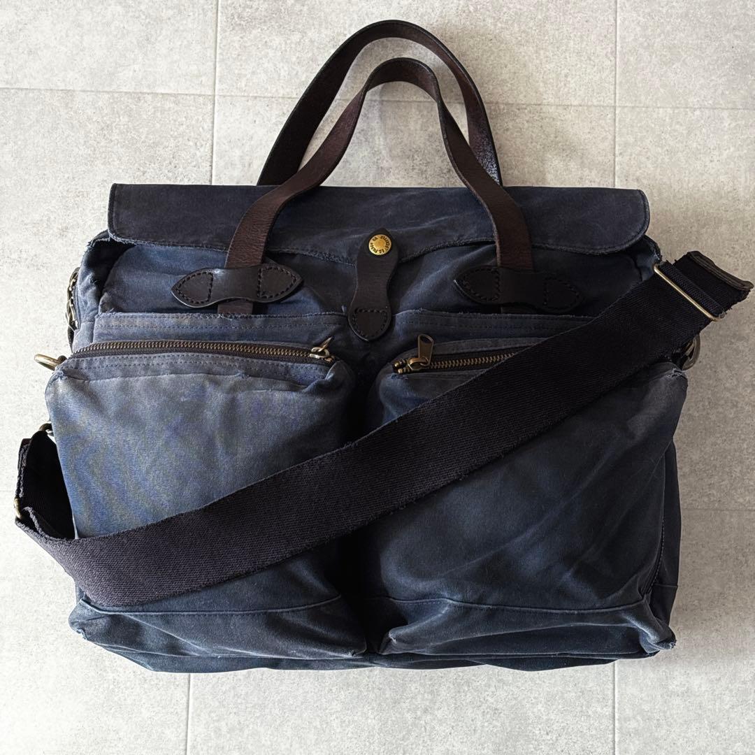 USA製 フィルソン 24アワー ティンブリーフケース ネイビー 2way