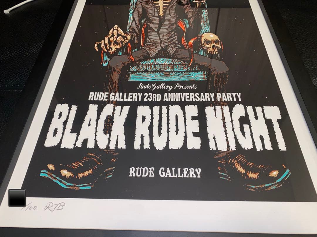 ロッキンジェリービーン BLACK RUDE NIGHT ポスター額付き