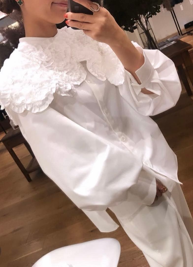 美品 yori 【shirocon】ホイップカラーブラウス 36 - メルカリ