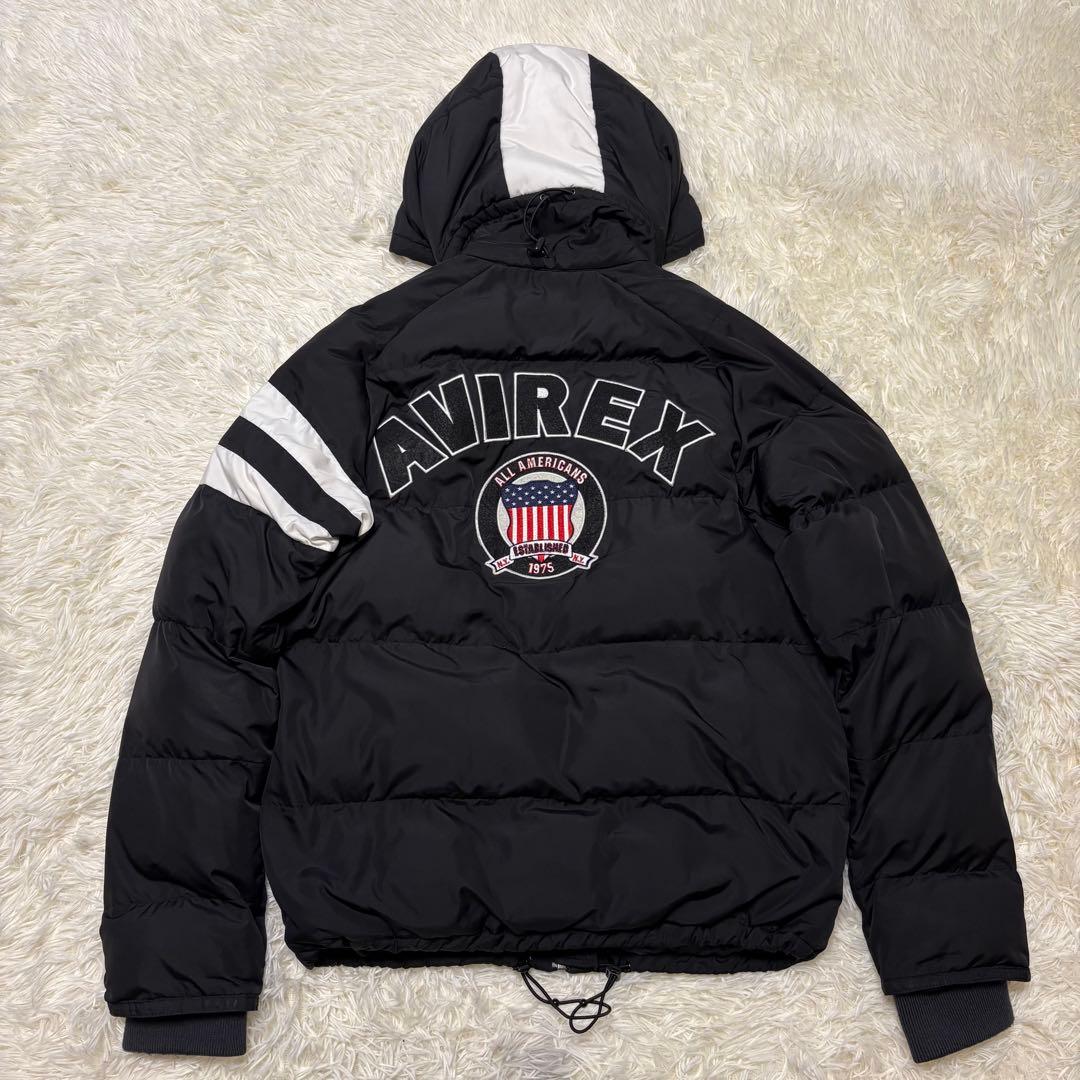AVIREX アヴィレックス ダウンジャケット 中綿 アーチロゴ 刺繍
